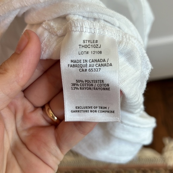 The Range Strata Slub Jersey Cinched Tank, Size S, White - Picture 10 of 11